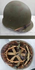 WW2 US M1 Helmet  Front Seam Swivel Bale with Liner Black A Washer Military