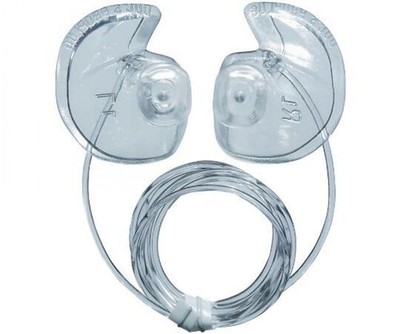 Doc's ProPlugs SCUBA Diving Preformed Clear Vented Earplugs w/ Leash - Tiny