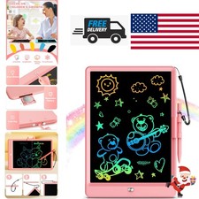 Pink 10 Inch LCD Drawing Tablet for Kids Perfect Birthday Gift for Children
