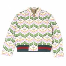 GUCCI 691425 Trefoil GG logo web line jacket multicolor 48 hanger Made in