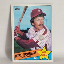 Mike Schmidt Phillies 1985 Topps All Star Baseball Card #714