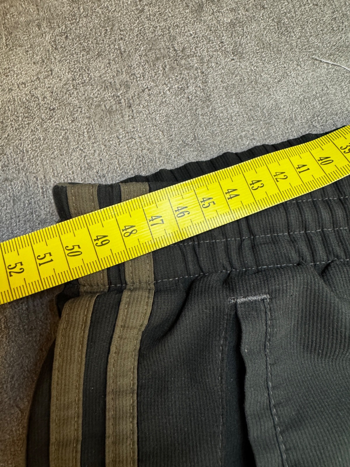 Adidas Track Pants Mens Black Olive Stripe Joggers Sports Pants Measure L image 10