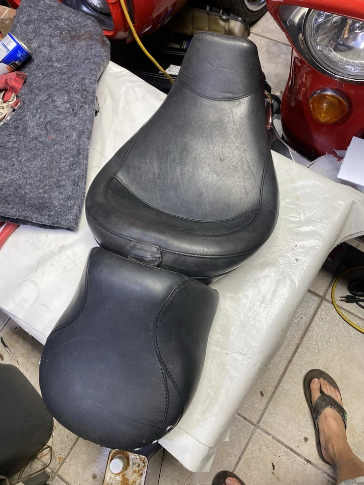 Mustang винтажное сиденье Harley Road King 1997-2007 широкое туристическое FLHR Street Glide - Изображение 2 из 4