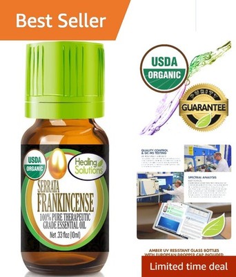 Organic Frankincense Oil 0.33oz - Pure Aromatherapy Essential Oil