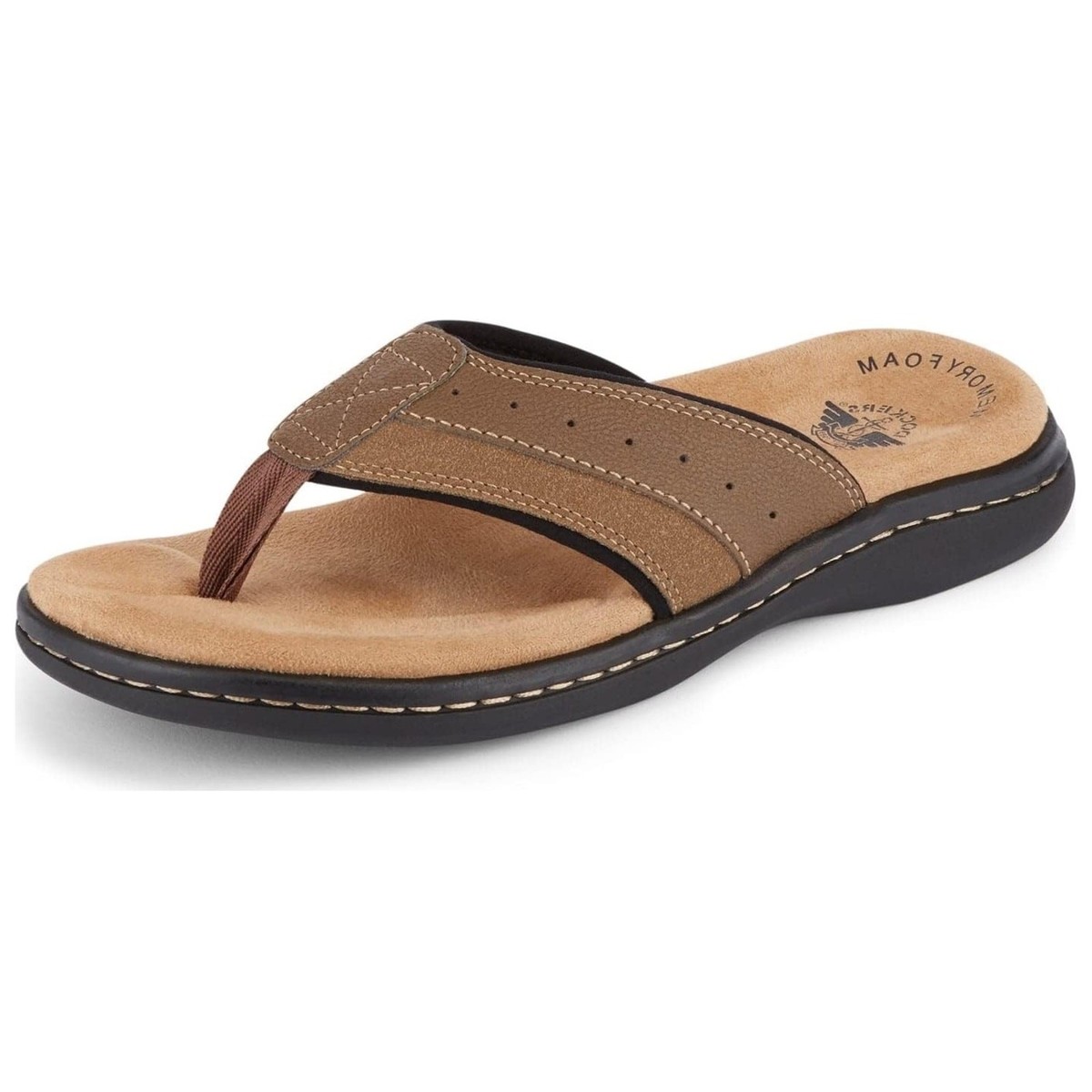 Dockers Men Laguna Beach Pool Flip Flop Thong Sandals Size US 8M Dark Tan Brown Men main image 3