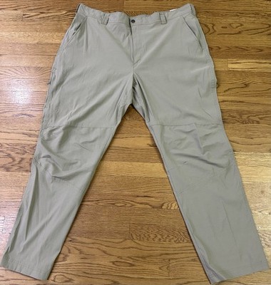 Columbia Omni-Shield Men's Beige Straight Leg Canvas Pants 44W Water-Resistant