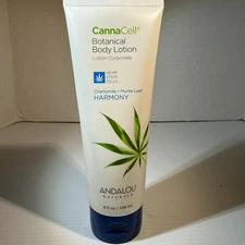 Andalou Naturals CannaCell Botanical Body Lotion, HARMONY, 8 fl oz sealed