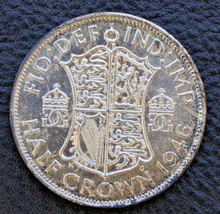 1946 United Kingdom Half Crown Royal Mint 0.500 Silver Toning ½ LVB8.95