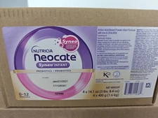 Box of 4 cans of Nutricia Syneo Infant Syneo Exp 1/21/2027