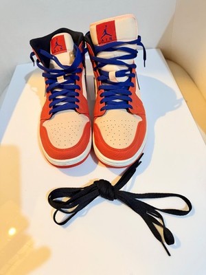 Nike Air Jordan 1 Mid Se Team Orange-Black-Crimson Tint Size Men 12.5 852542-800