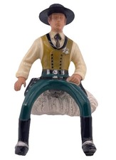 Vintage Hartland Plastics Wyatt Earp Rider Action Figure Toy Western Cowboy