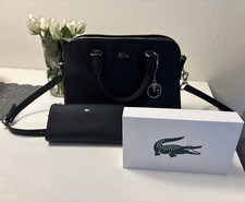 Lacoste Damen Umhängetasche Schwarz + passen...