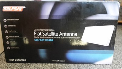 Selfsat H30D4+ Quad Flachantenne (4 Teilnehmer.)