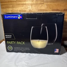 Luminarc Party Pack 12 Wine Tumblers 20.25oz All-Purpose Glasses Made In USA New