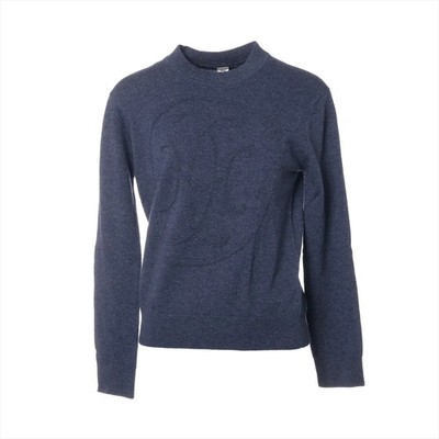 Hermès 24AW Cashmere Knit 40 Ladies' Navy Blue  47-7705 2604D1 H lift