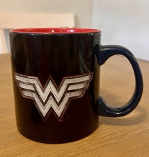 Wonder Woman DC Comics Black Red Ceramic Coffee Mug 20oz Comic Book Heroes