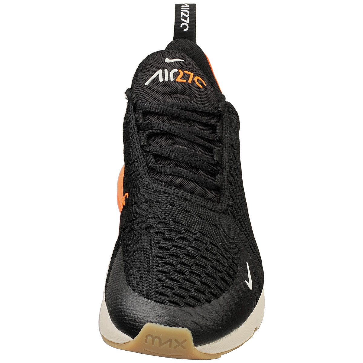 Nike Air Max 270 Mens Fashion Sneakers in Black Orange - 12.5 US