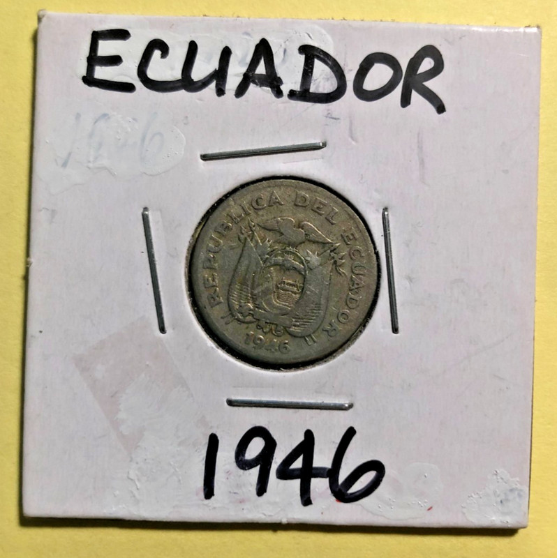 1946 Ecuador Collectible Rare World Foreign Coin 10 Centavos #622