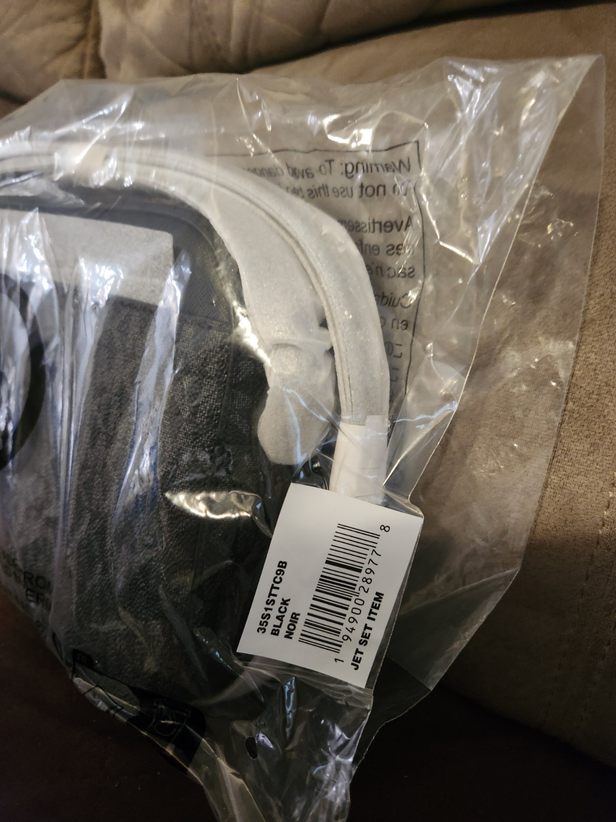 Michael Kors Set Large Leather Zip Chain Crossbody Handbag - Black thumbnail 6