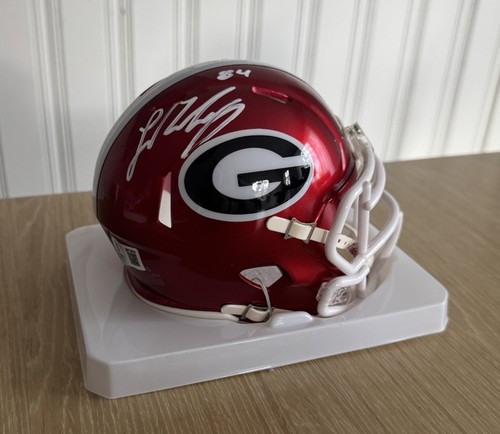 Ladd McConkey Autographed Signed Georgia Bulldogs MINI HELMET BECKETT BAS 3 