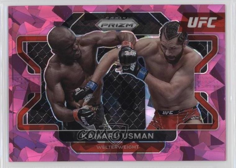 2022 Panini Prizm UFC Pink Ice Prizm Kamaru Usman #54 1yj