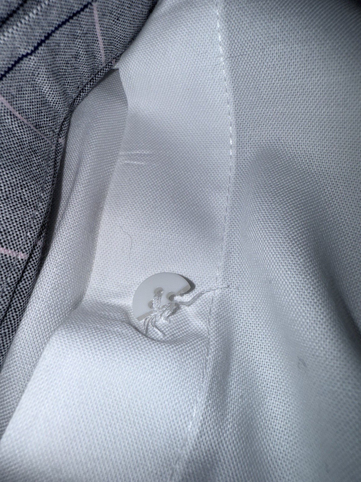 Scripted Asymmetrical 3/4 Button Down Pull Over C… - image 5