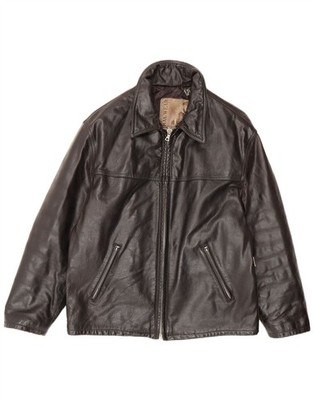 Conbipel Mens Natural Wear Leather Jacket UK 38 Medium Brown Leather AA01