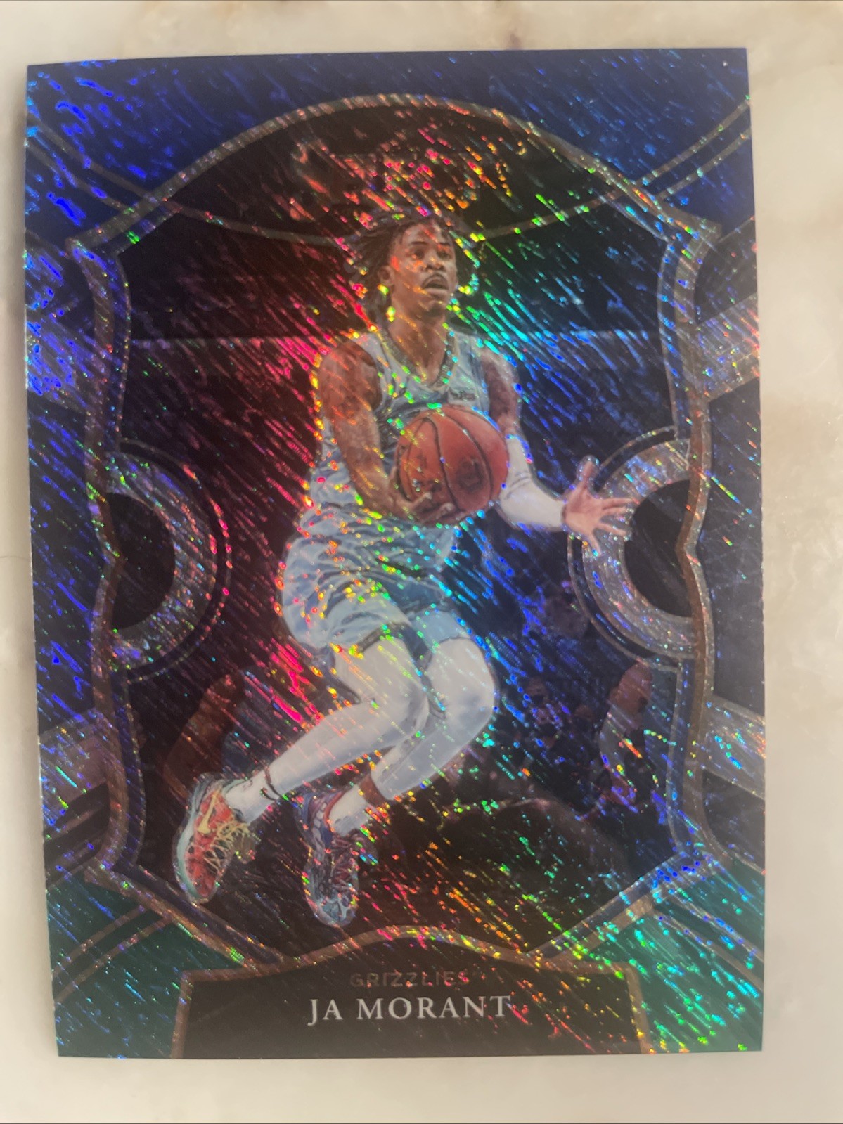 Ja Morant 2020 Select Concourse Blue White Green Shimmer PRIZM /49