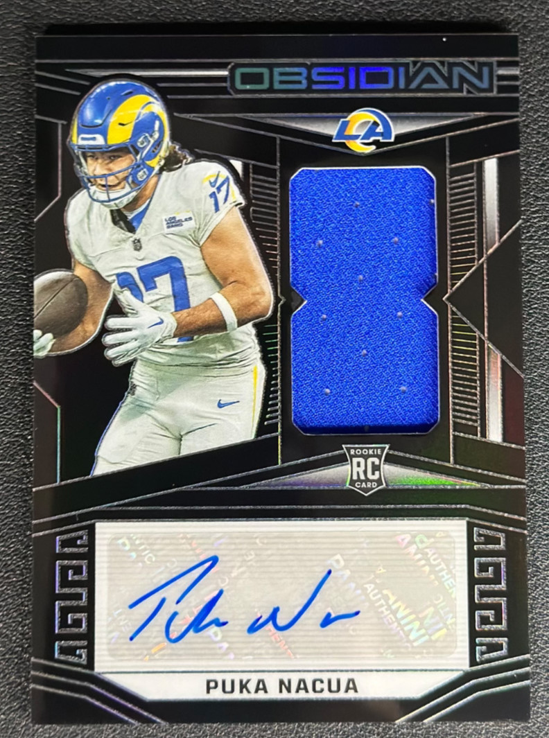 2023 Panini Obsidian - Rookie Jersey Autographs Puka Nacua #216 140/199