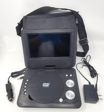 ONN 7" Portable DVD Player ONA16AV008 w/ Chargers Swivel Black Tested Working