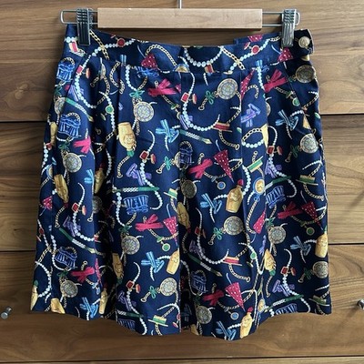 1990s LizSport Petites Shorts Liz Claiborne, Navy High-Waisted Pleated 28 W S-M