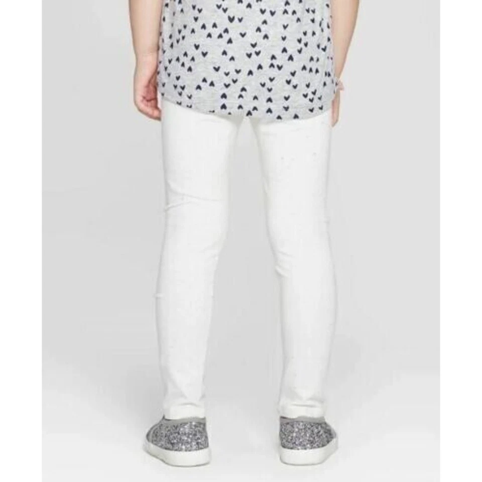 Leggings Cat & Jack™ Niñas Pequeñas Duraderas Rodilla Algodón Crema Hotmelt Brillo 12M Foto 3 de 3