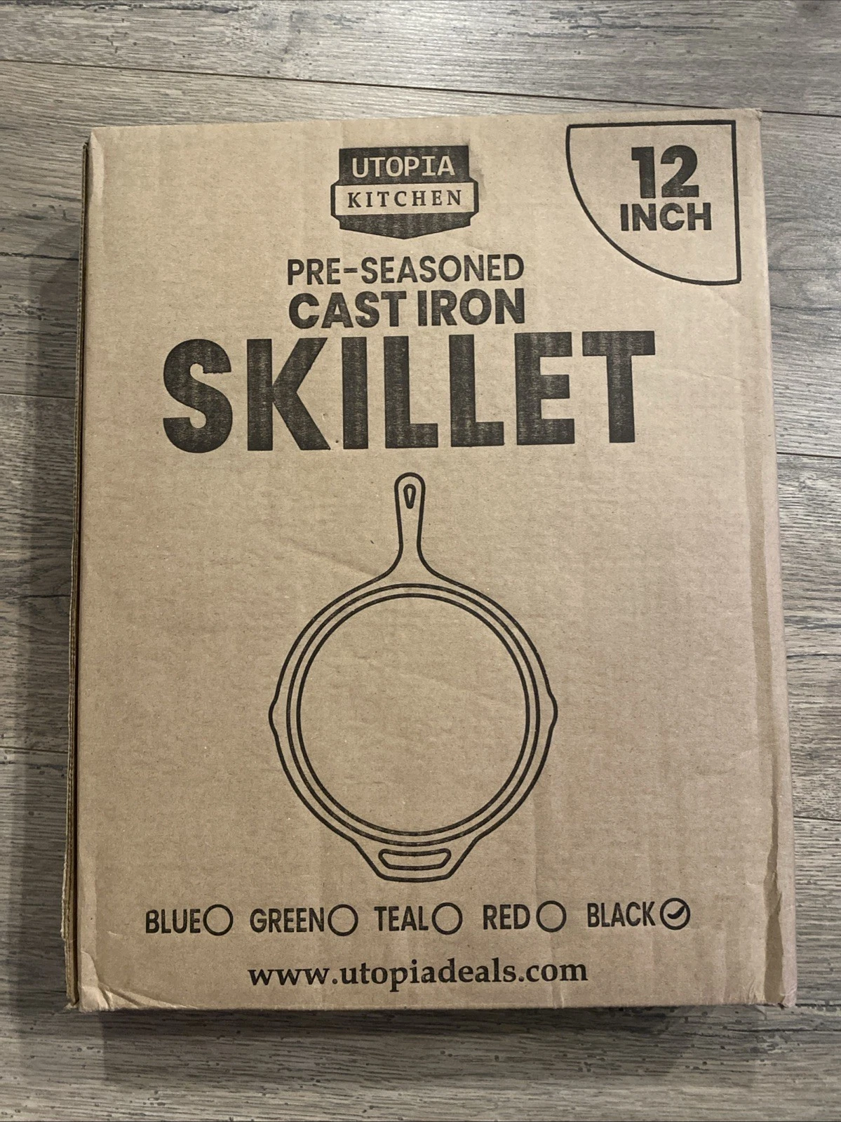 Pre-Seasoned 12 Inch Cast Iron Skillet Multipurpose Use by Utopia Kitchen NEW
