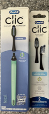 WOW 3 Oral-B CLIC Brush Heads  1 Clic TEAL Toothbrushes  FAST FREE SHIP 