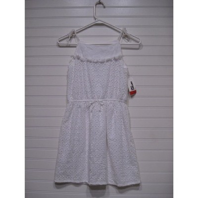 Epic Threads Kids Bright White Sleeveless Dress Size M NWT
