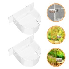 6 Pcs Bird Feeding Dishes for Cage Accessories Finches Basin Feeder Station