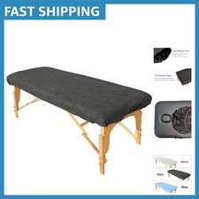 Fitted Massage Table Covers 82x35in - 20 Soft Hypoallergenic Black Sheets