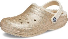 Crocs Lined Glitter Clogs Gold / Multicolor Unisex Women's Size 5 / Men's 3