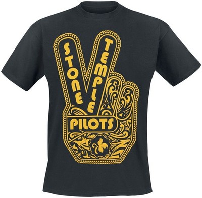 Stone Temple Pilots T-Shirt Herren Peace Hand schwarz