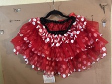 Red Polka Dot Minnie Mouse Costume Tutu Skirt Girls Size 10 8-9 years old Box C