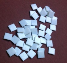 50 mattoncini mosaico 20x20 mm BISAZZA mosaico in vetro serie Le Gemme - bianco puro