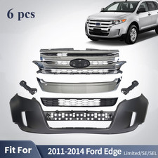 For 2011 2012 2013 2014 Ford Edge Front Bumper Cover Assembly Grille Kit Grill
