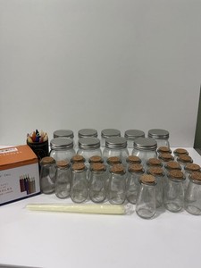 Witchy kit With 21 Mini Glass Jars And 9 Large Glass Jars And Over 100 Candles