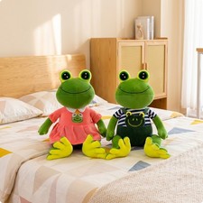 Peluche Grenouille Assise Mignon Grenouille En Peluche Doux pour Décoration,