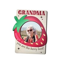 Grandma Fridge Magnet, Strawberry Wooden Picture Frame For Grandma Strawberry 1