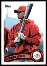 Fred Lewis 2011 Topps #517 Cincinnati Reds MLB READ FREE SHIPPING AutographDen