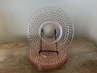 Vintage Anchor Hocking Pink Glass Hobnail Depression Glass 8.25” Plates Set Of 6