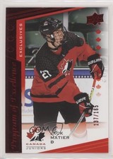 2021 Upper Deck Team Canada Juniors Exclusives 137/165 Jack Matier #119 z6b