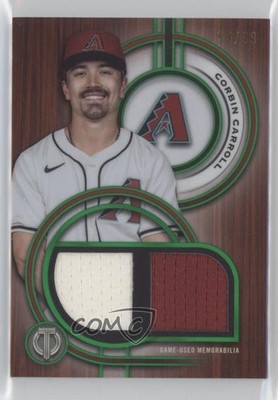 2025 Topps Tribute Single Player Dual Relics Green 89/99 Corbin Carroll 13ql