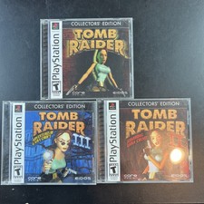 Tomb Raider Collectors' Edition (Sony PlayStation 1, 2002) 1-3 Pre-owned